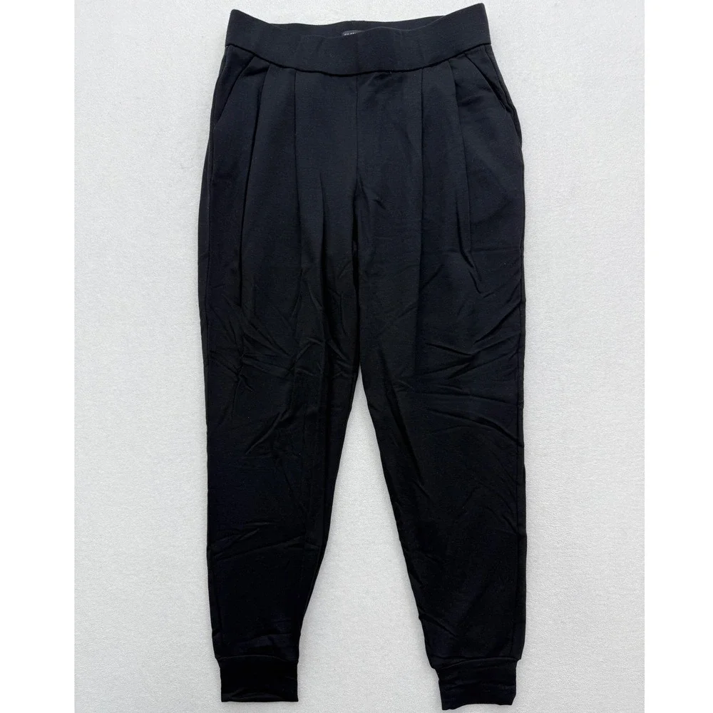 EILEEN FISHER Black Tencel Blend Jogger Pants‎ Womens XS Pleated Comfort Fit